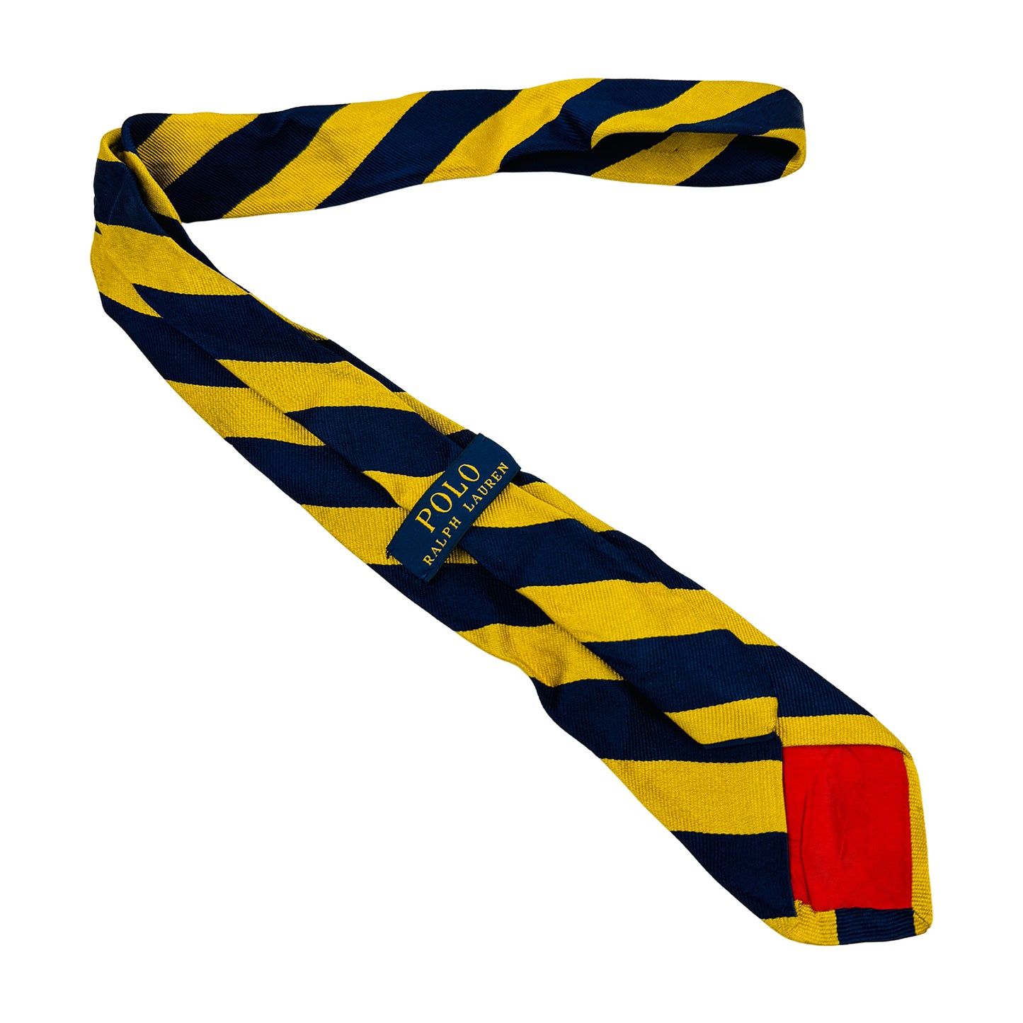 Ralph Lauren Polo Yellow 'Diagonal Stripes' Tie (Size Regular)