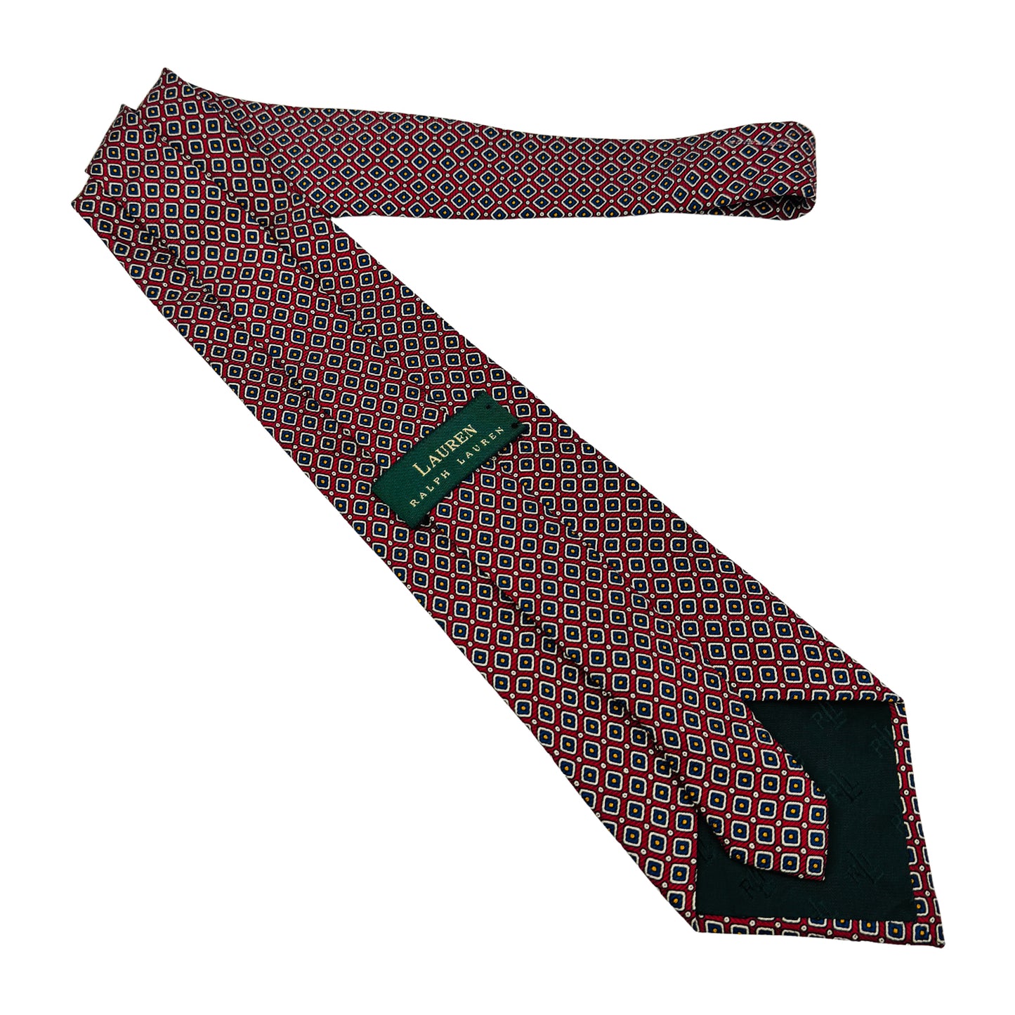 Lauren Ralph Lauren Red 'Geometric Pattern' Tie (Size Regular)