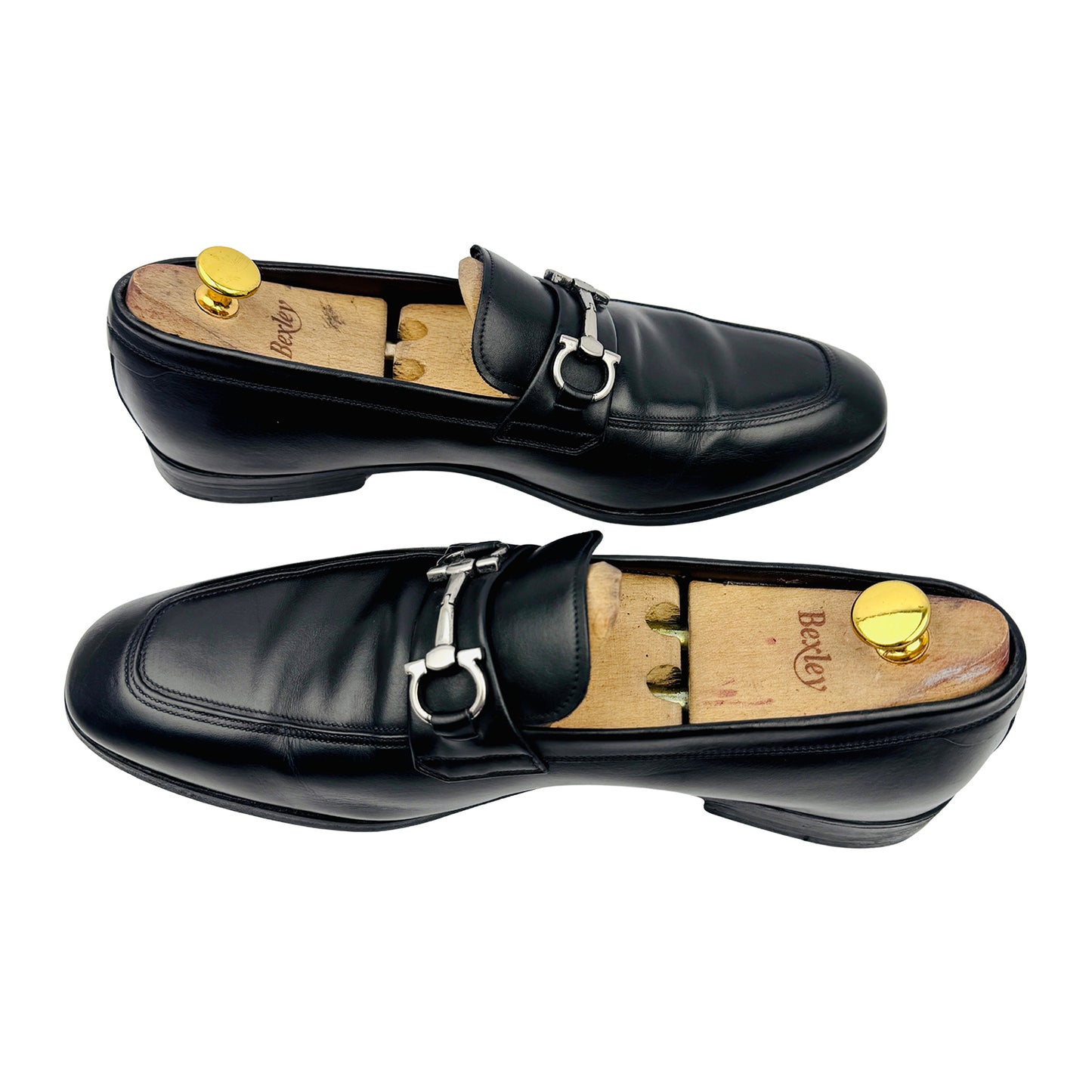 Salvatore Ferragamo Benford Gancini Bit Black Loafers (Size 43/43.5)