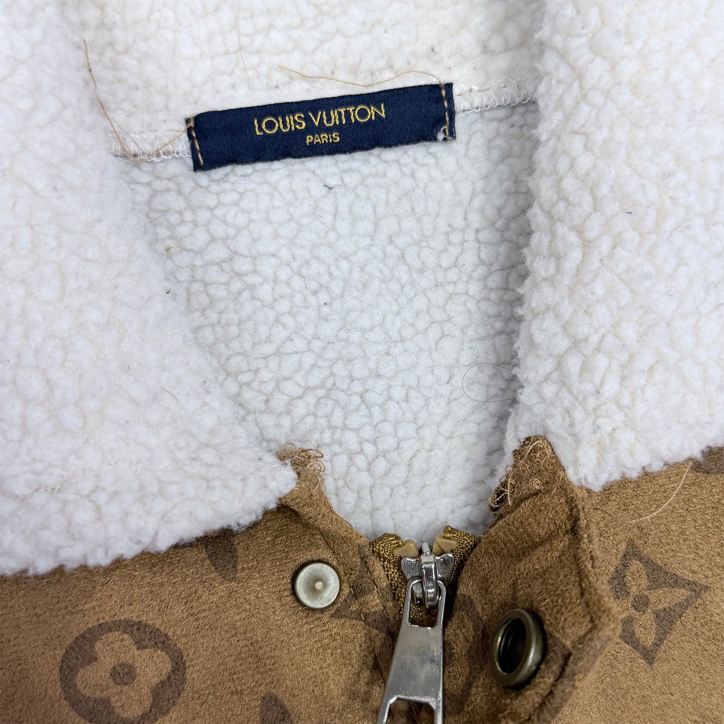 Louis Vuitton Monogram Shearling Blouson Jacket (Size Large)