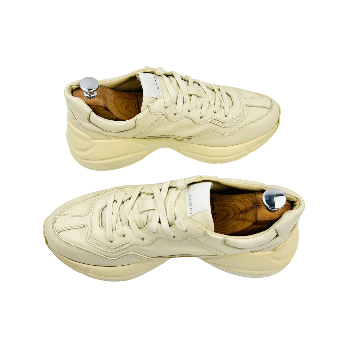 Gucci Rhyton Tiger Ivory Sneakers (Size 41/41.5) - 687611 DRW00 9522