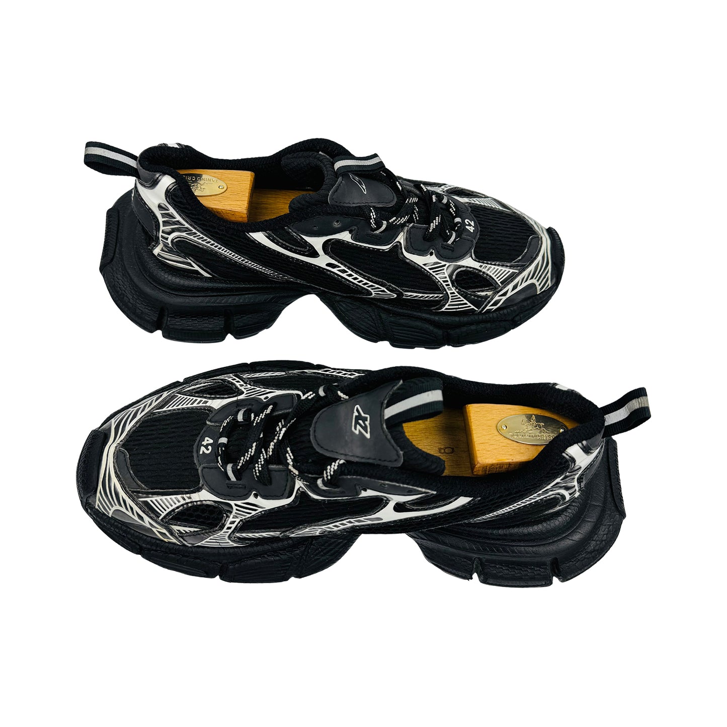 Balenciaga Men's 3XL 'Black Silver' Shoes (Size 42)