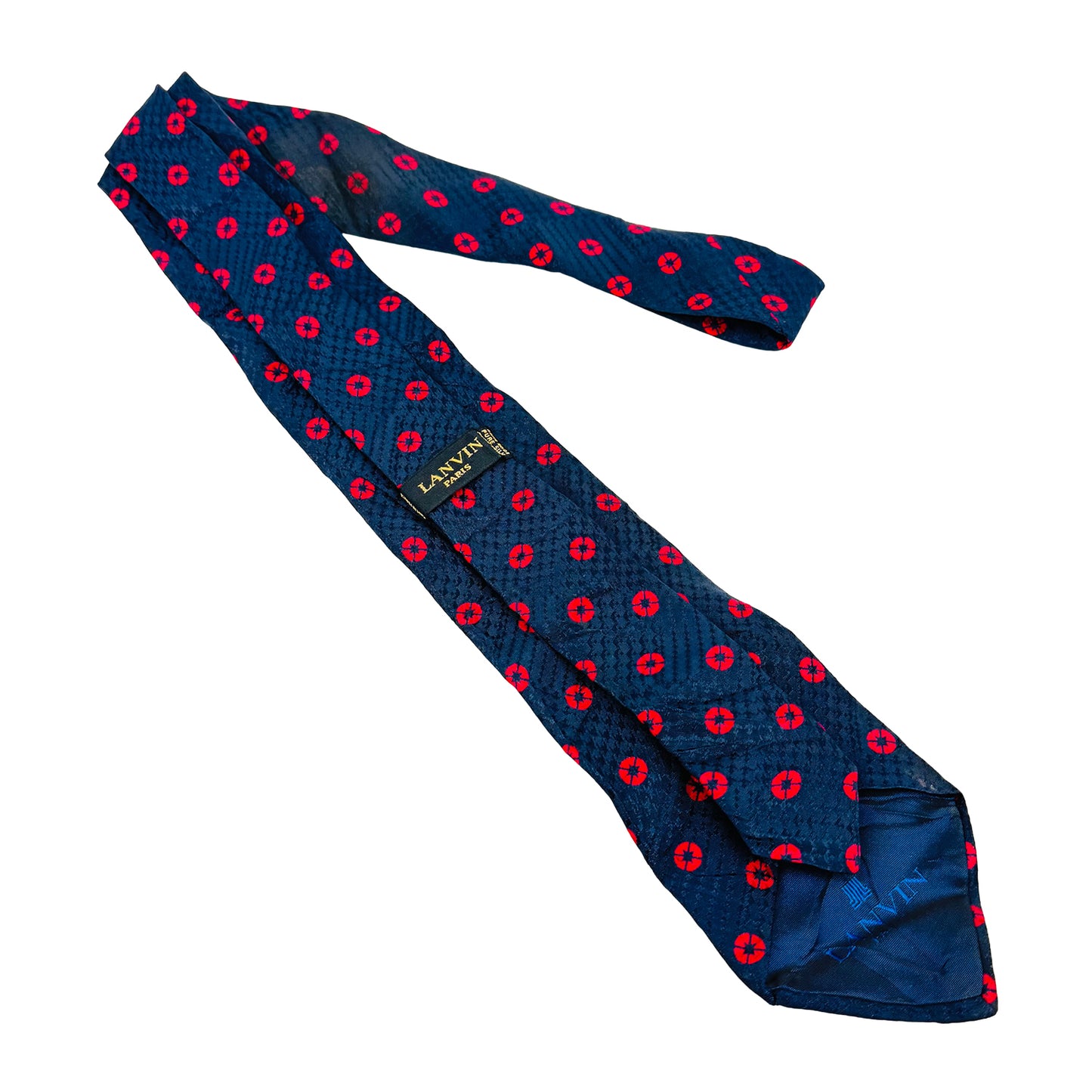 Lanvin Navy 'Circular Medallion Pattern' Tie (Size Regular)