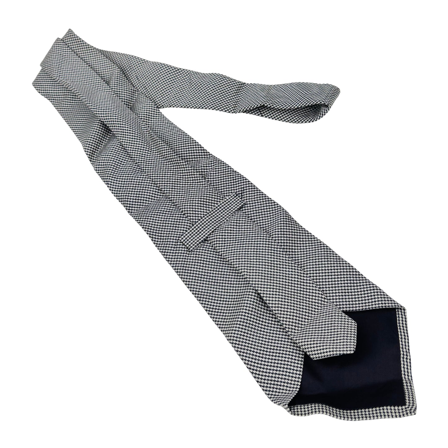 Ralph Lauren Polo White 'Houndstooth Pattern' Tie (Size Regular)