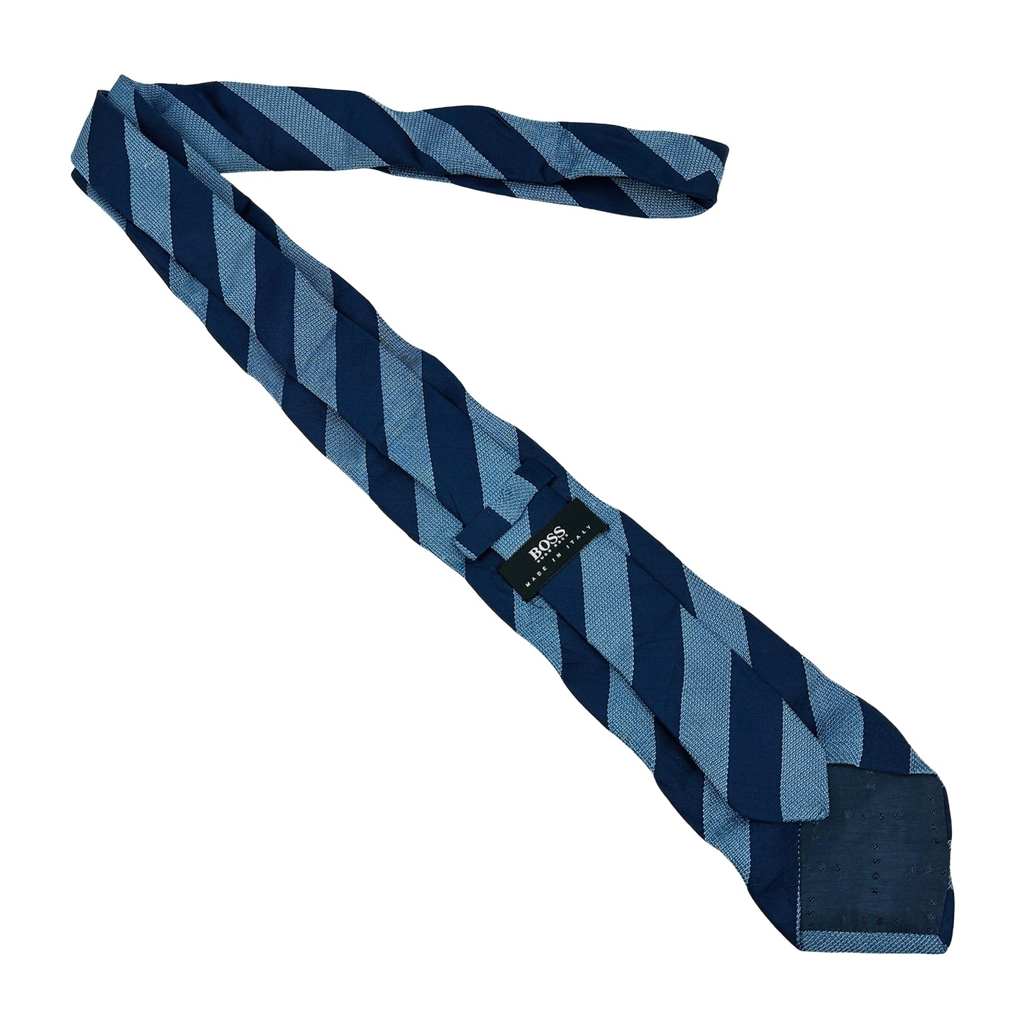 Hugo Boss Navy Blue 'Diagonal Stripe' Silk Tie (Size Regular)