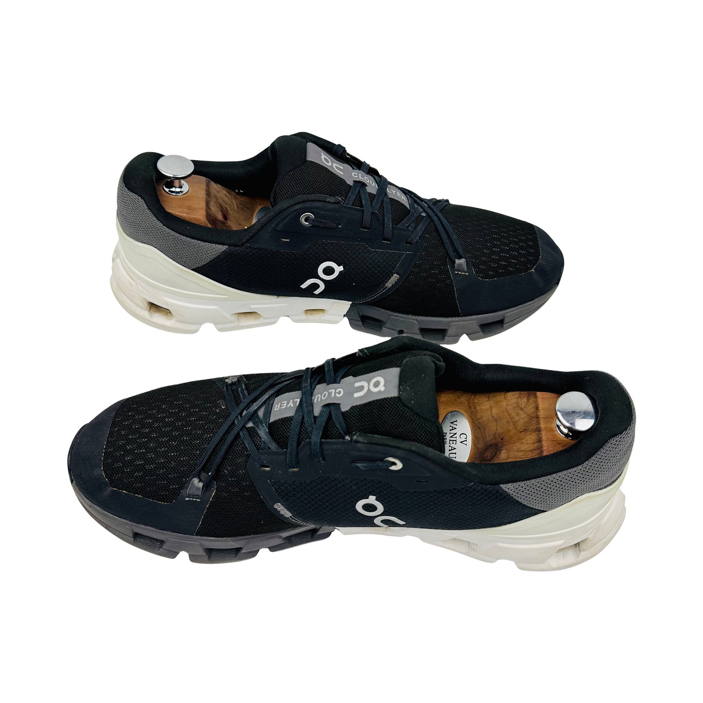 On Cloudflyer 4 'Black White Dark Grey' Shoes (Size 46/46.5)