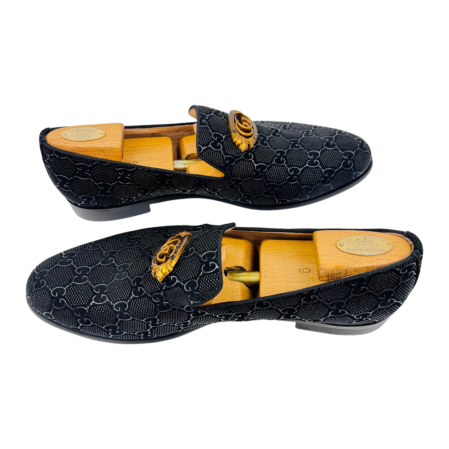 Gucci Men's Black GG Jacquard Loafers (Size 44.5/45)