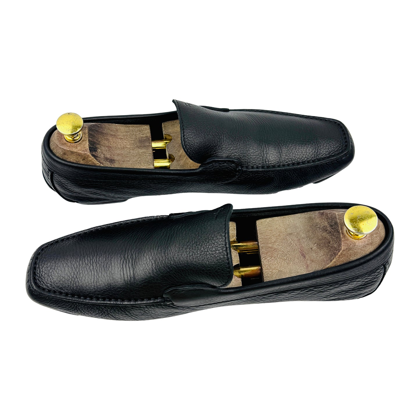 Salvatore Ferragamo Black Grained Leather Loafers (Size 42.5)