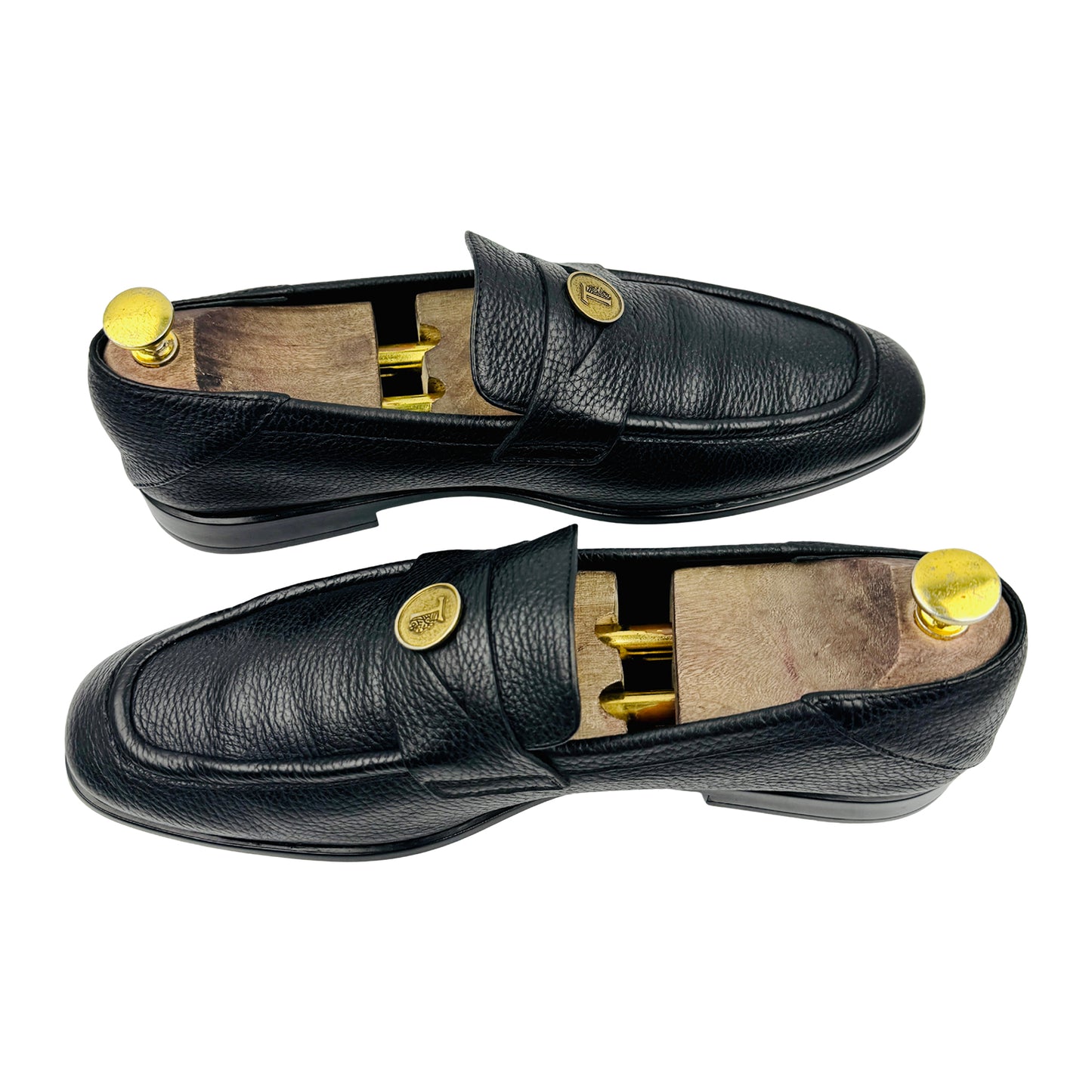 Tod's Men's Black Grain Leather Penny Loafers (Size 42/42.5)