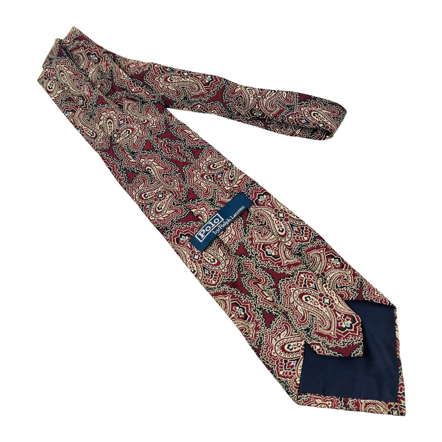 Ralph Lauren Polo Dark Red 'Paisley Pattern' Tie (Size Regular)