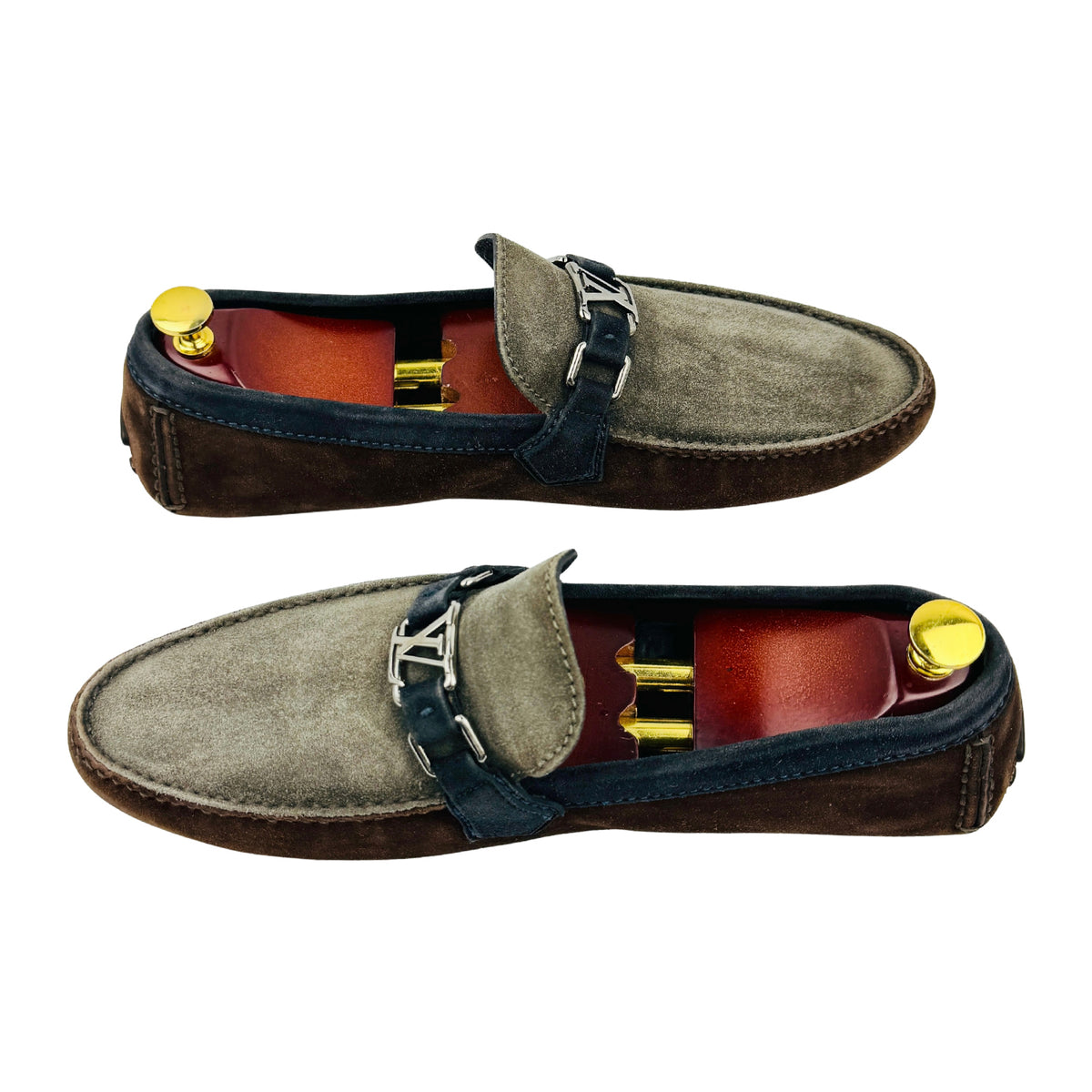 Louis Vuitton Hockenheim Suede Tri Color Loafers (Size 46)