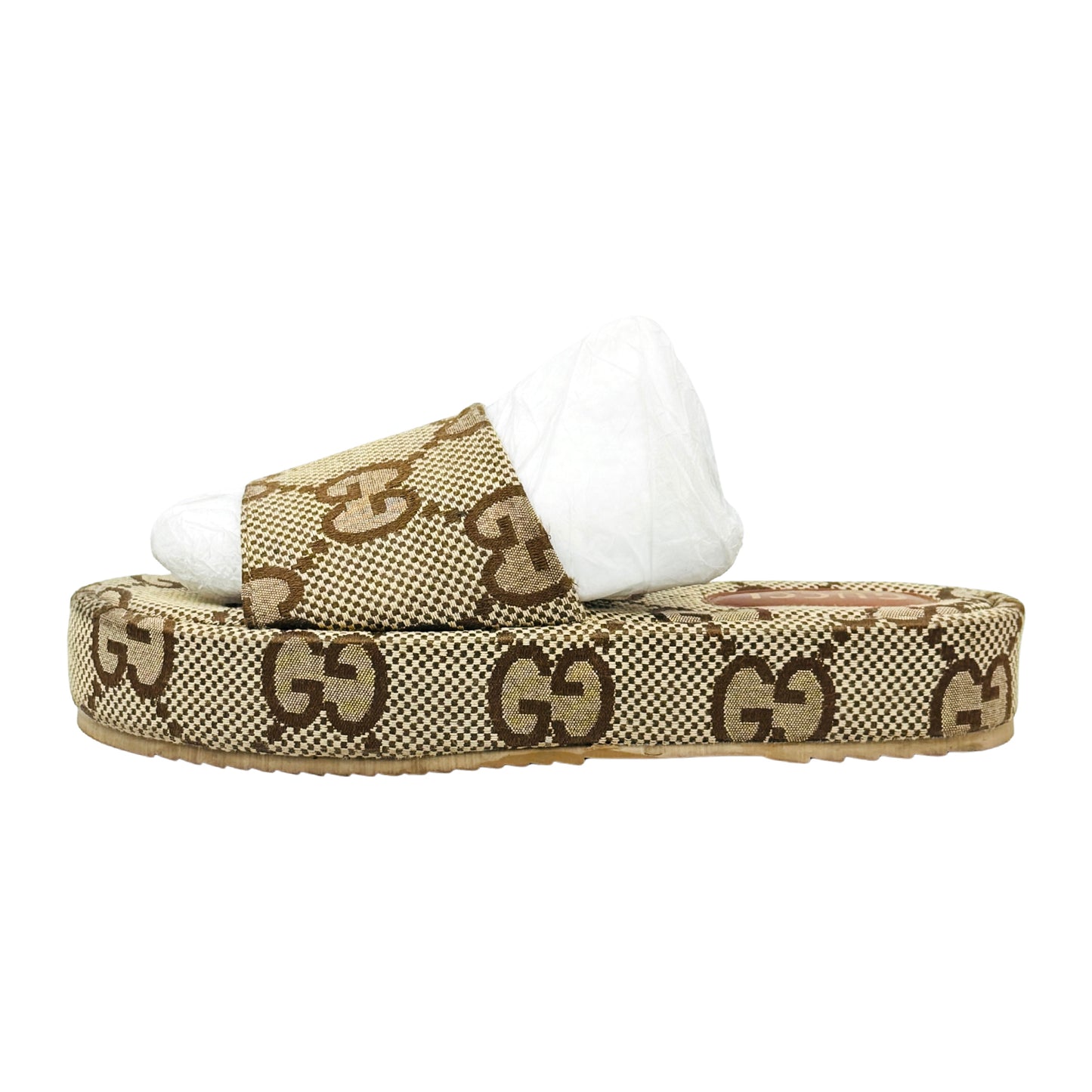 Gucci Angelina Maxi GG Canvas Slides (Size 40/40.5)