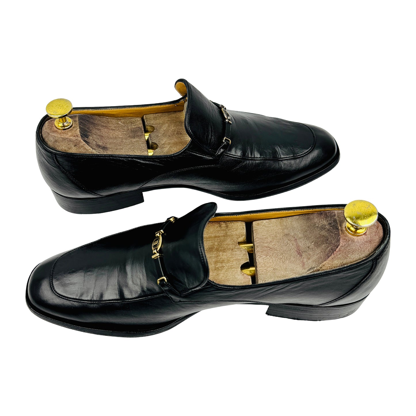 Bally Black Leather Swiss Made Bit Loafers (Size 42)