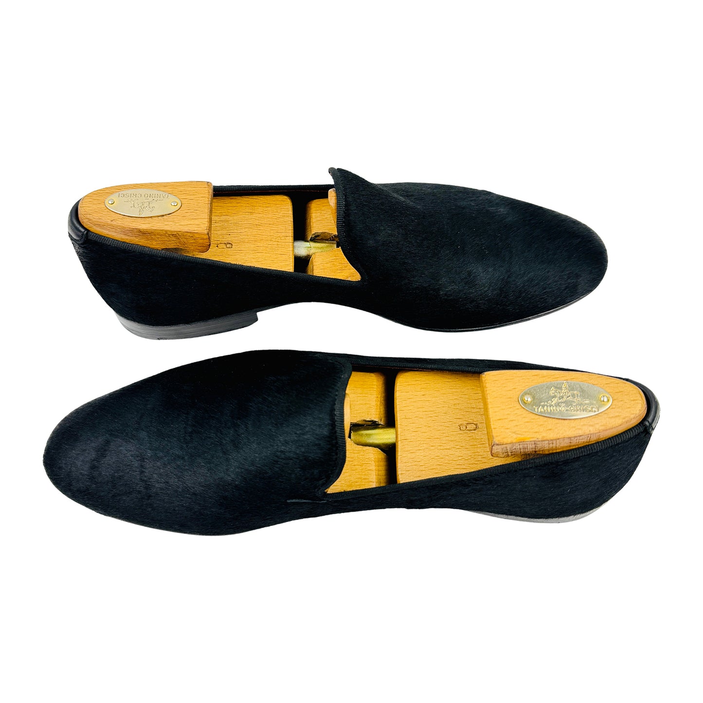Magnanni Men's Black Pony Hair Loafers (Size 43) - 15182