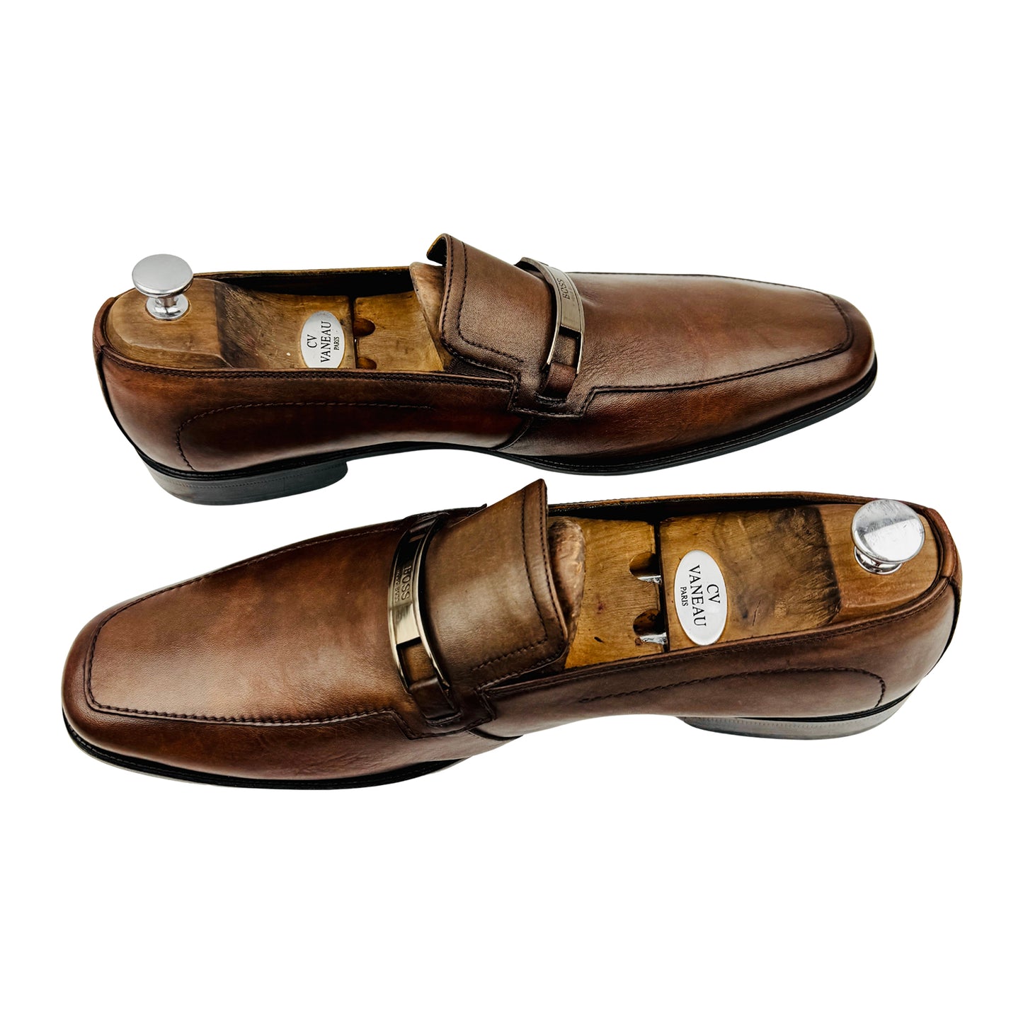 Hugo Boss Men's Brown Leather Bit Loafers (Size 45/45.5) - 50200774