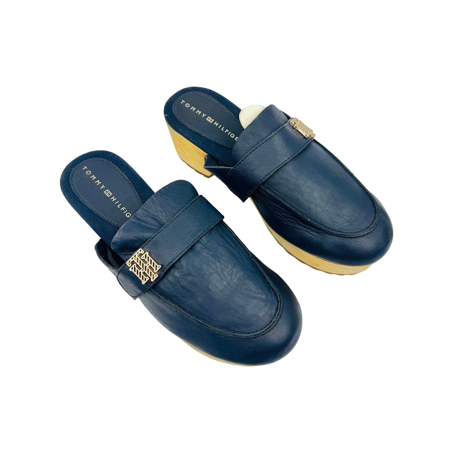 Tommy Hilfiger Hardware Mid Heel Clogs (Size 38) - FW0FW06602