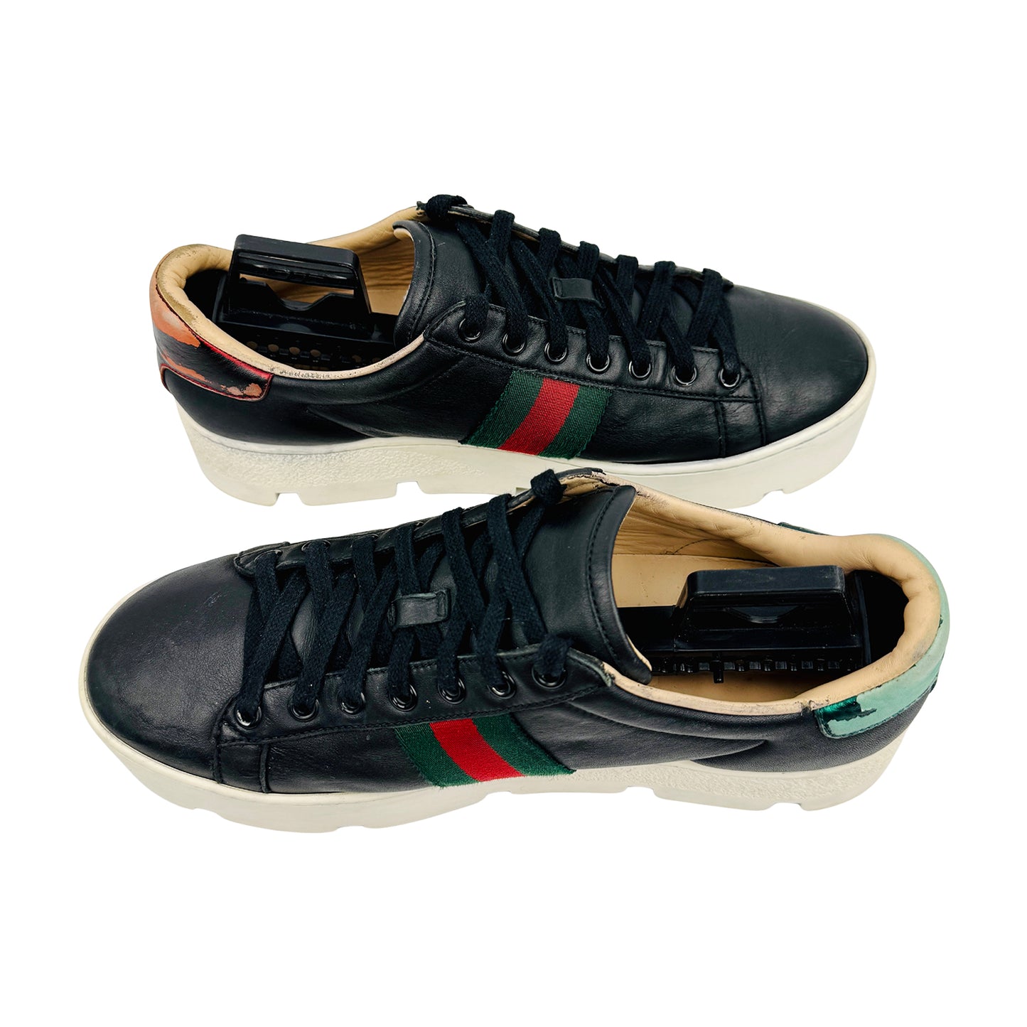 Gucci Ace Platform Black Sneakers (Size 38.5) - 577573