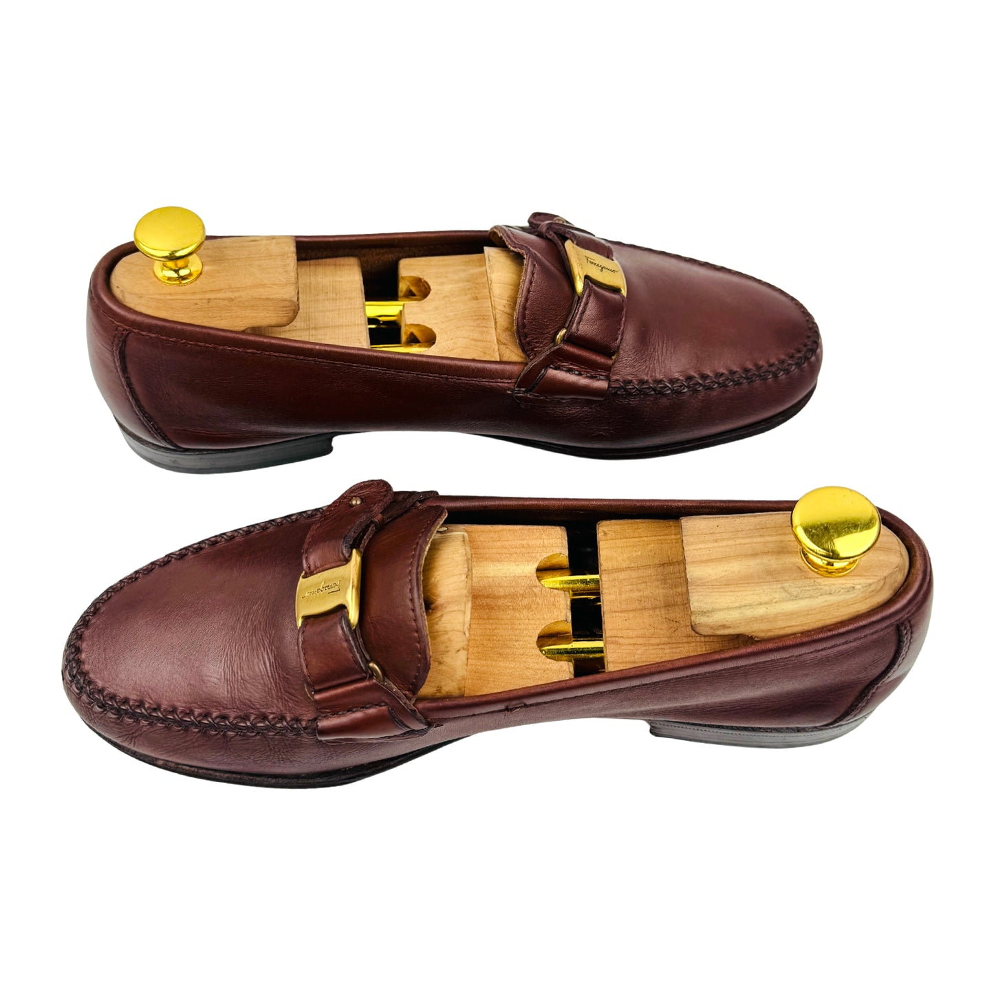 Salvatore Ferragamo Burgundy Leather Loafers (Size 41.5)