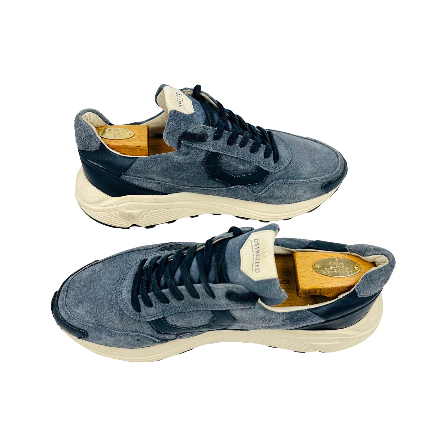 Dstrezzed Men's Blue Suede Leather Shoes (Size 44)
