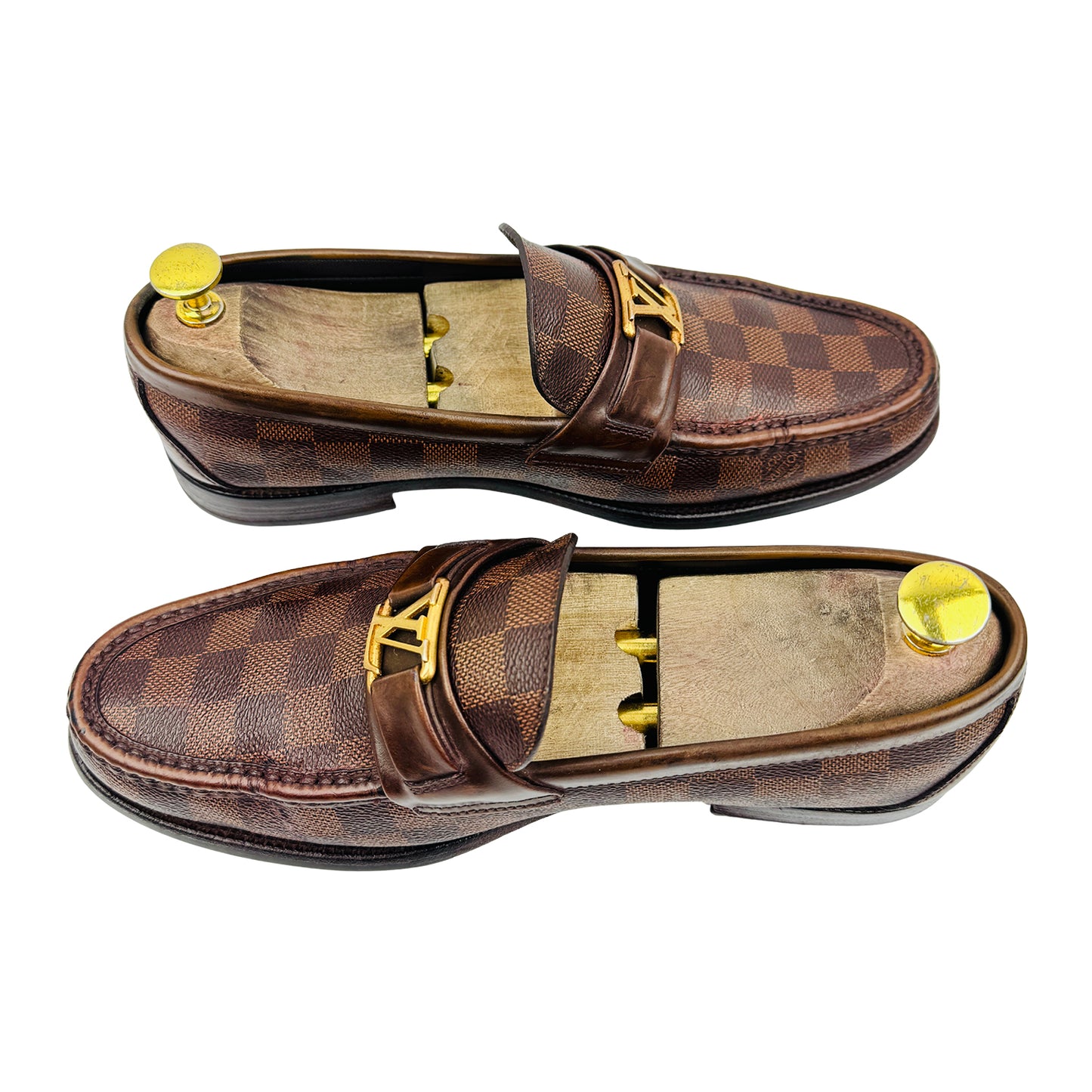 Louis Vuitton Major Brown Damier Loafers (Size 42.5)