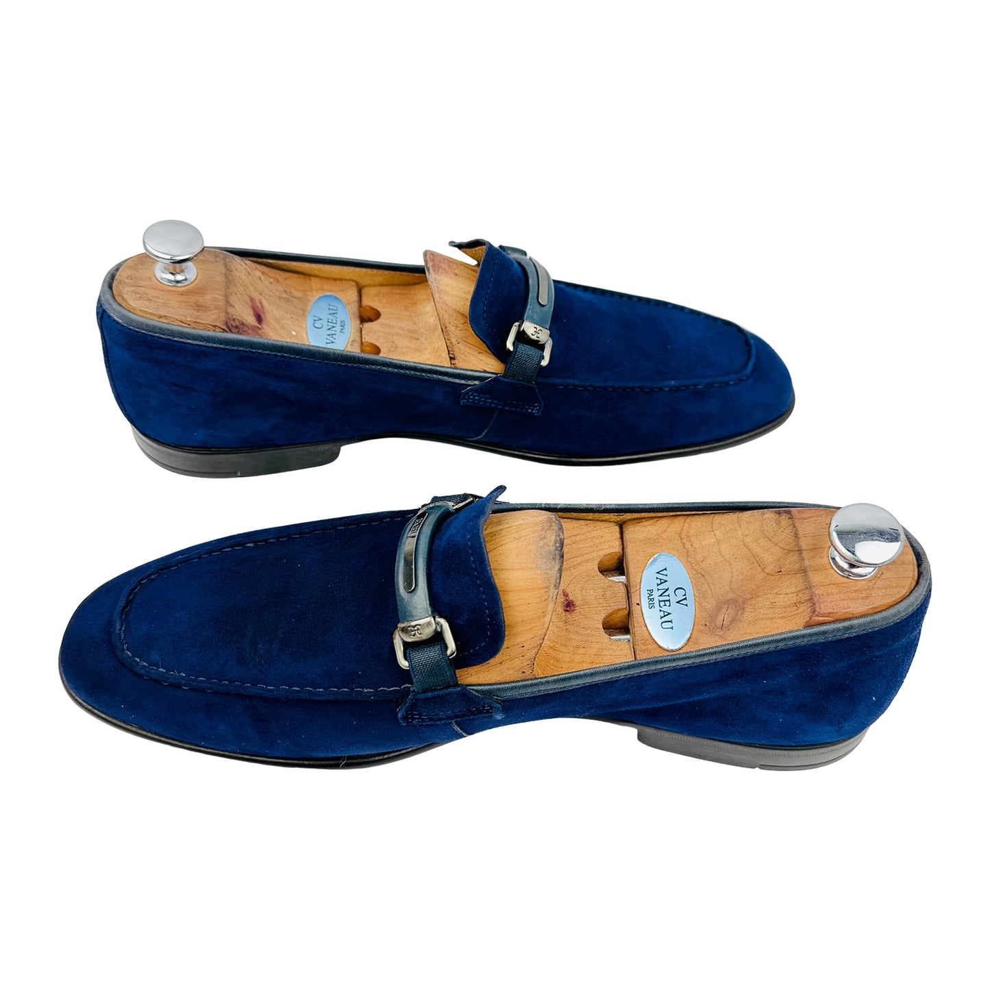 Fabi Men's Blue Suede Bit Loafers (Size 43/43.5)