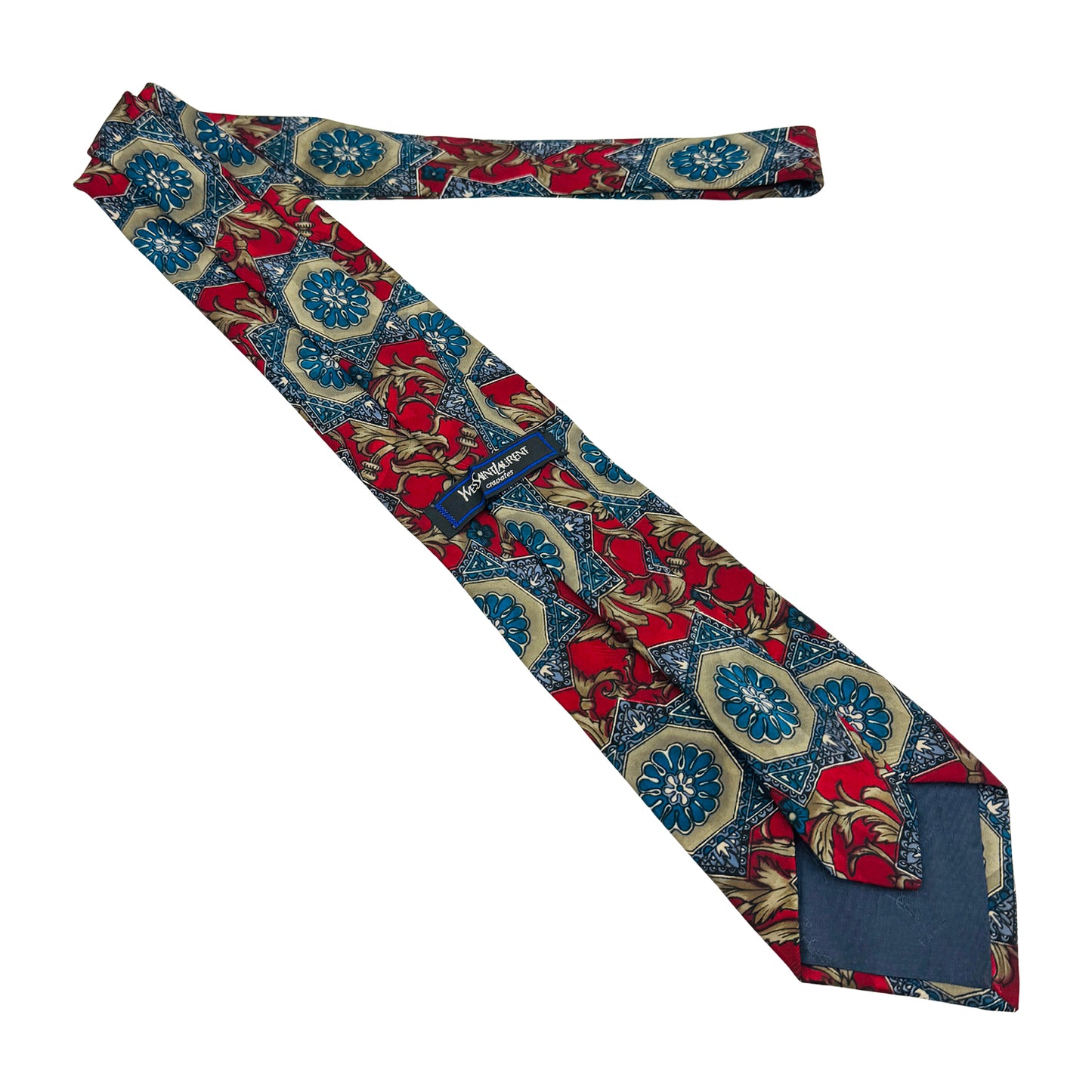 Yves Saint Laurent Multicolor 'Geometric Pattern' Tie (Size Regular)