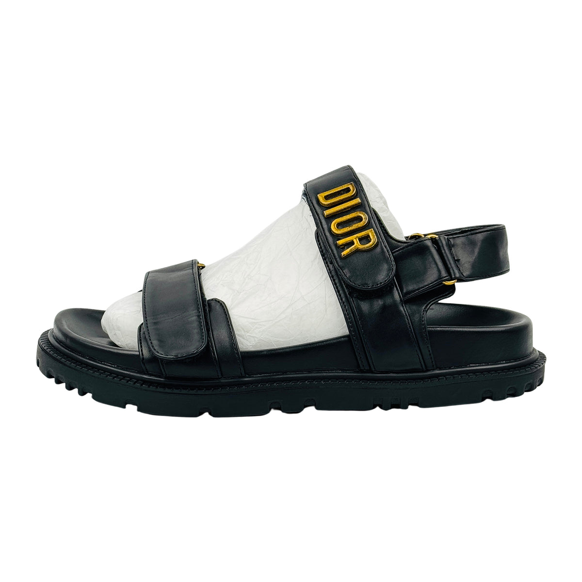 Dior Dioract Black Lambskin Sandals (Size 39) - KCQ547LAB_S900