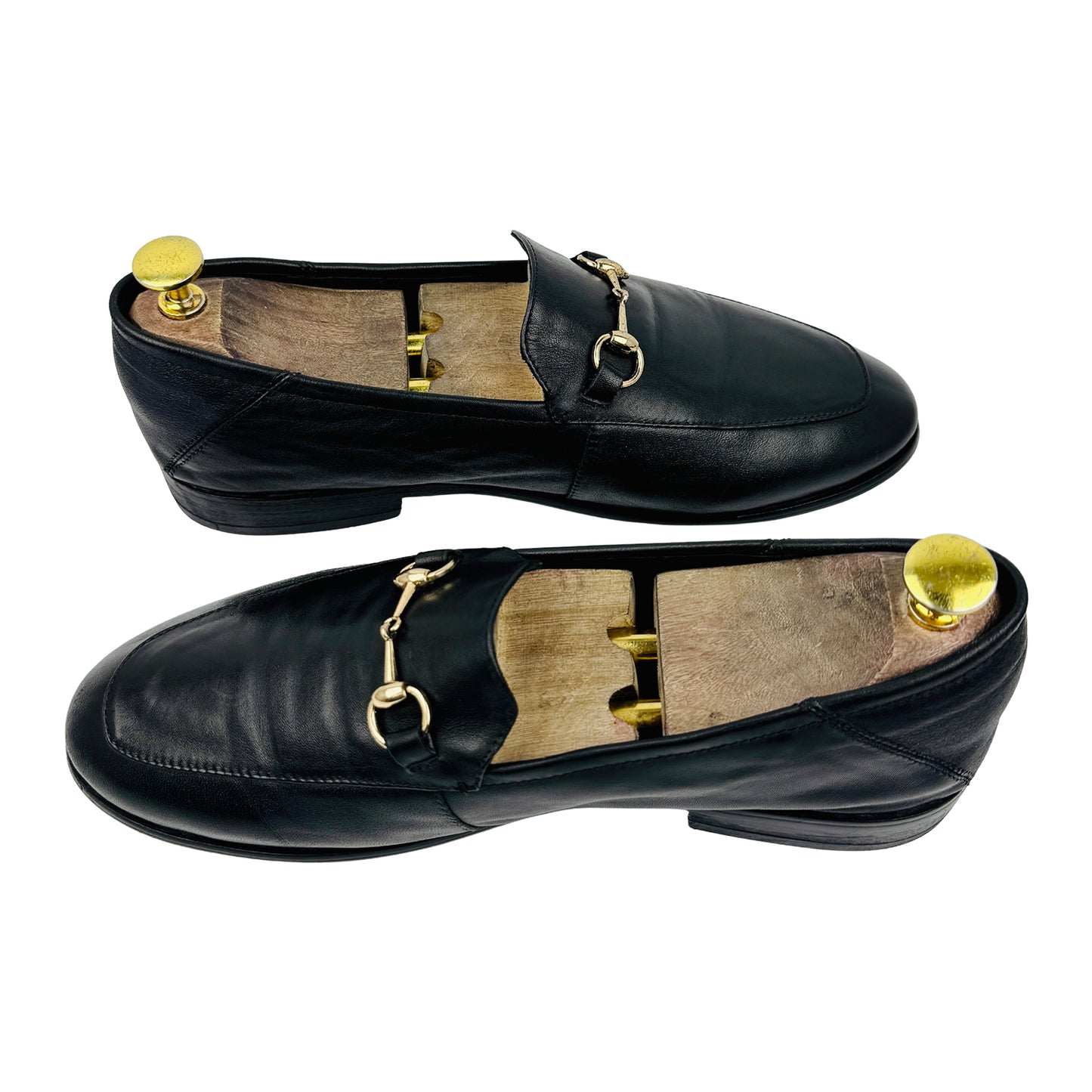 Gucci Men's Black Leather Horsebit Loafers (Size 42)