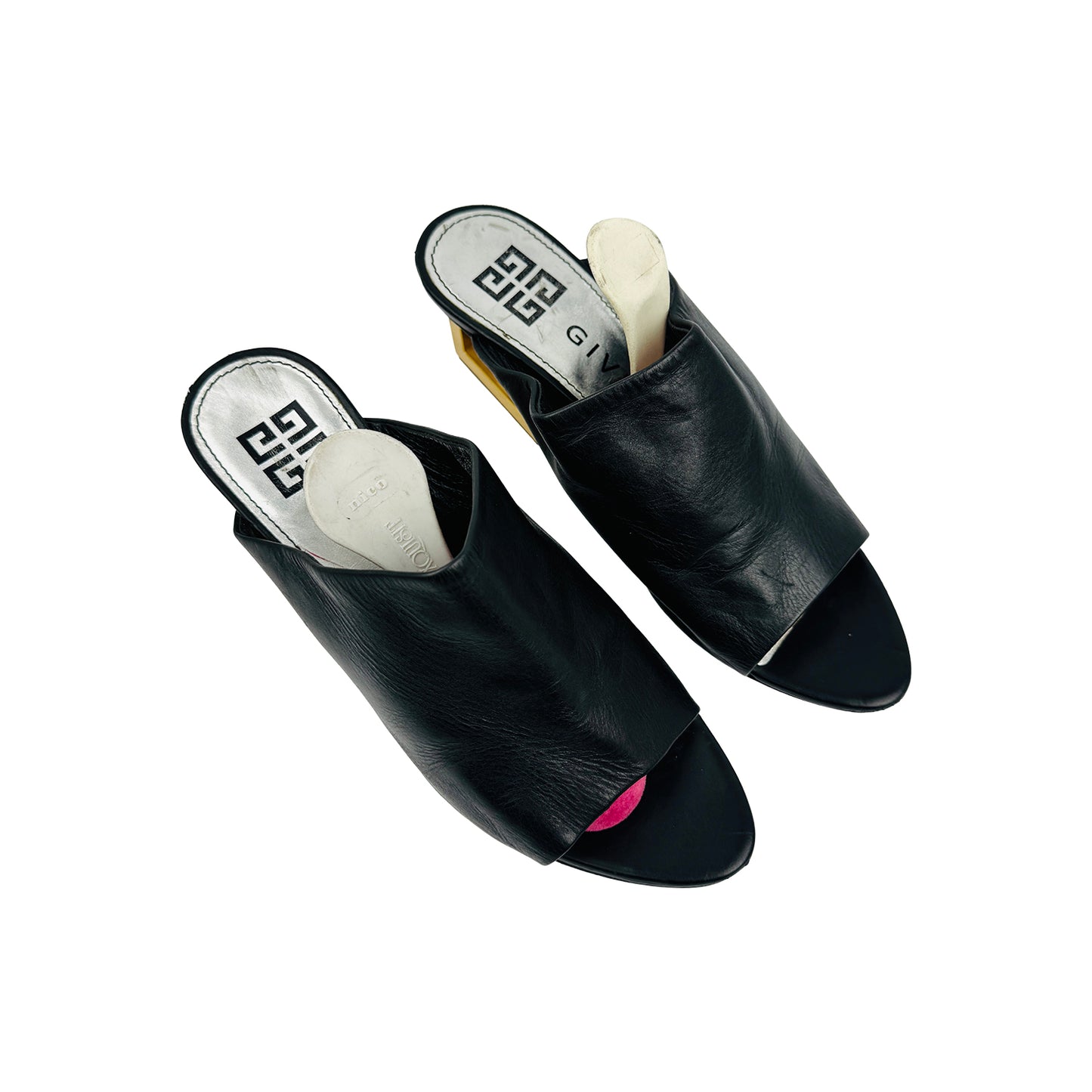 Givenchy G Triangle 'Black Gold' Mule Heels (Size 37)