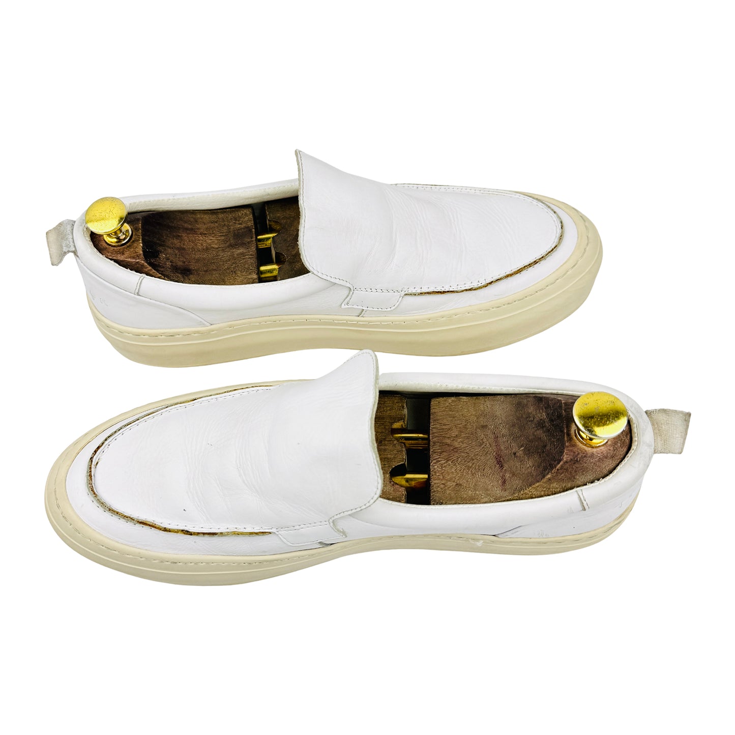 Ted Baker White Leather Platform Shoes (Size 42.5)