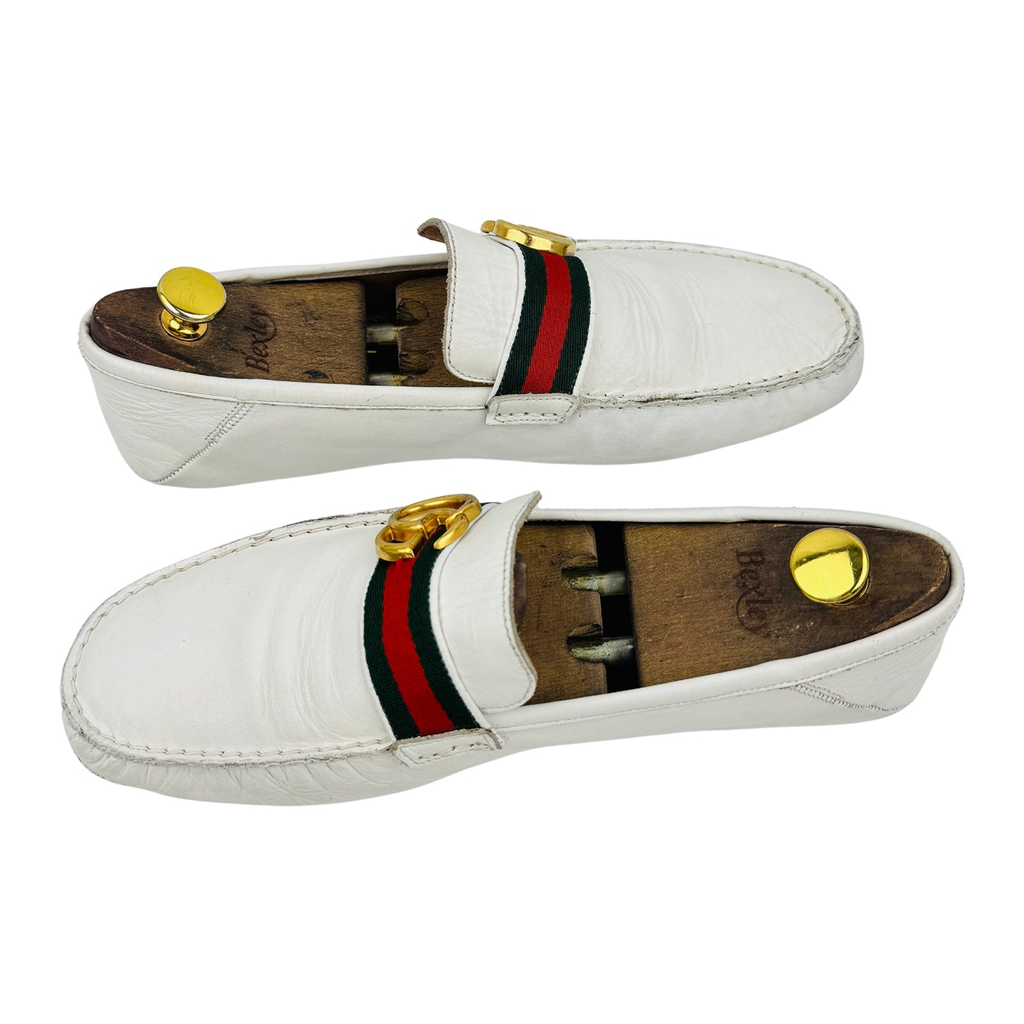 Gucci Men's Interlocking G White Leather Loafers (Size 42.5)