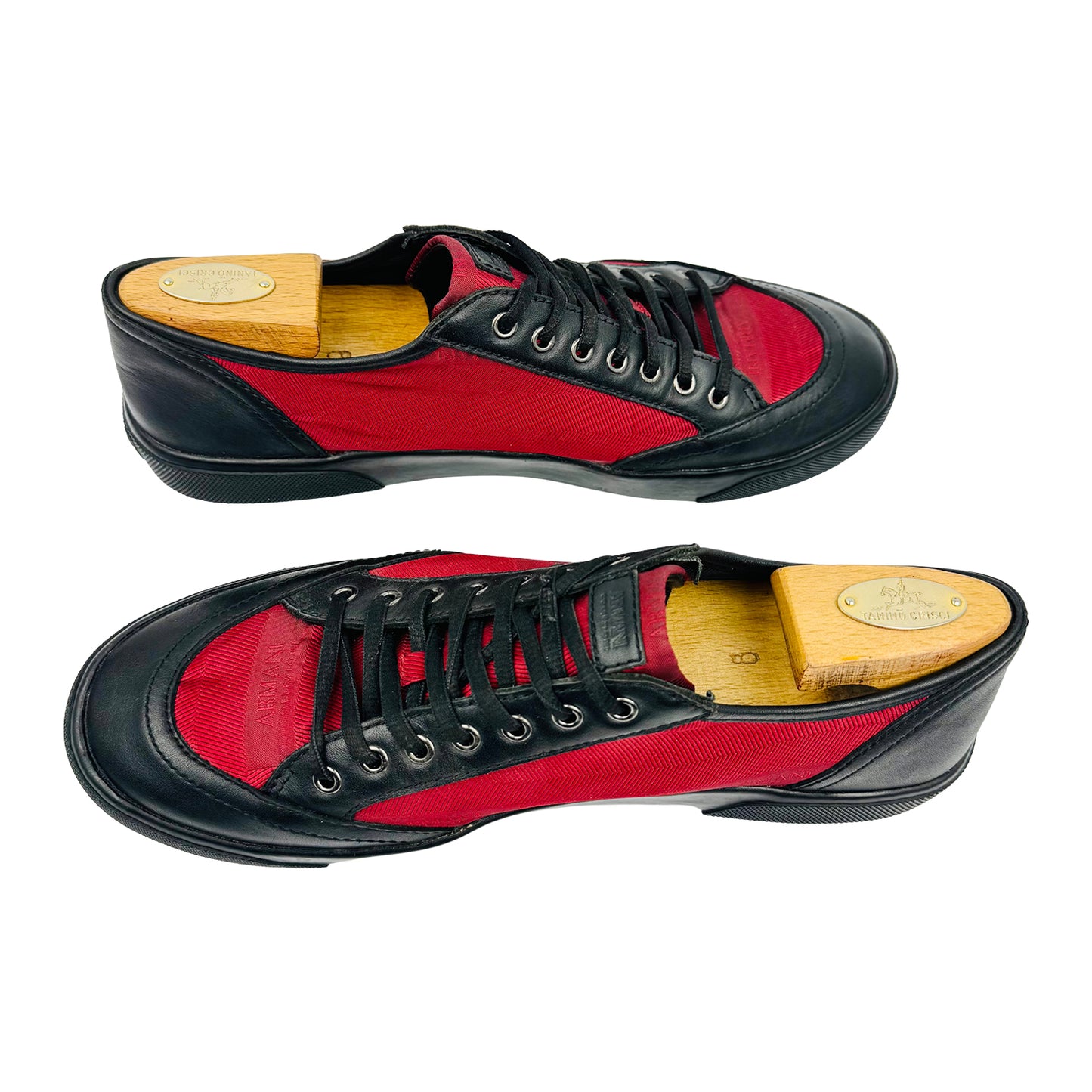 Armani Collezioni Canvas Leather Sneakers (Size 43)