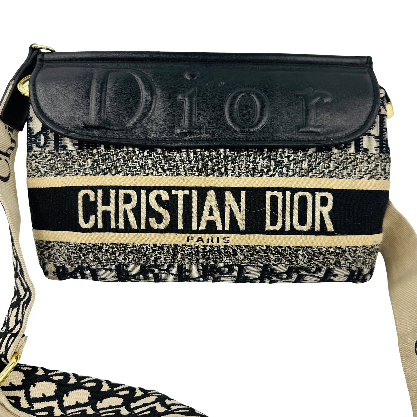 Christian Dior Diorcamp Messenger 'Beige Black' Hand Bag