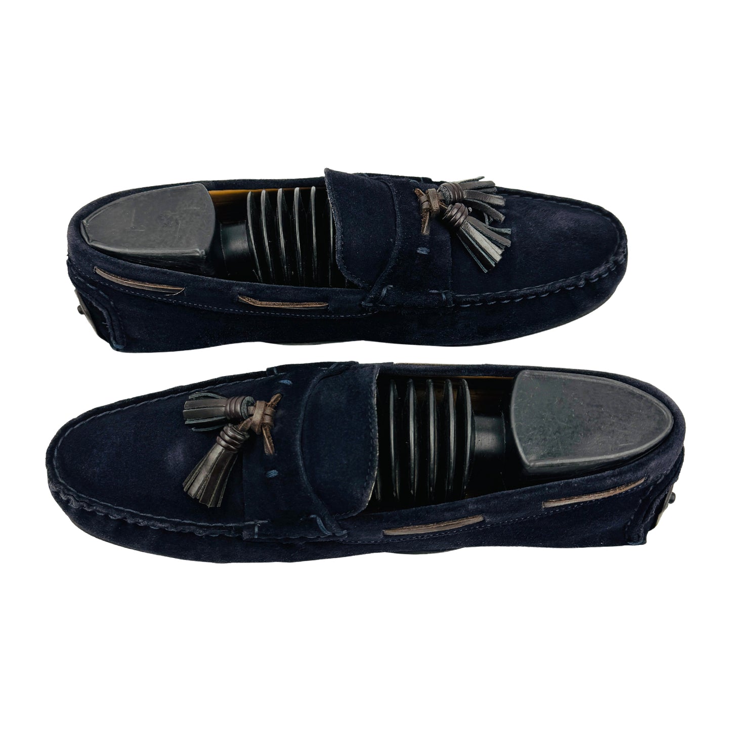 Zara Men's Dark Navy Suede Tassel Loafers (Size 42)