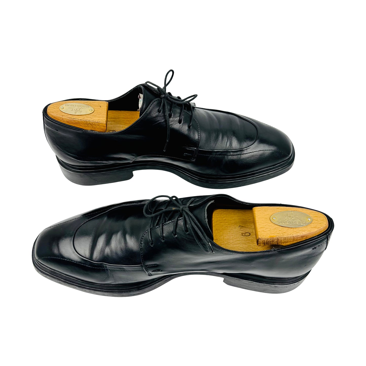 Hugo Boss Men's Black Leather Derby Shoes (Size 42.5/43)