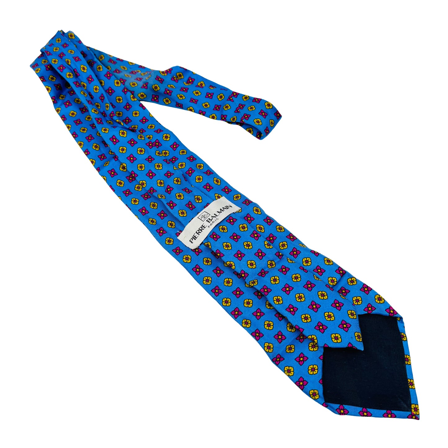 Pierre Balmain Sky Blue 'Multicolor Floral Pattern' Tie (Size Regular)