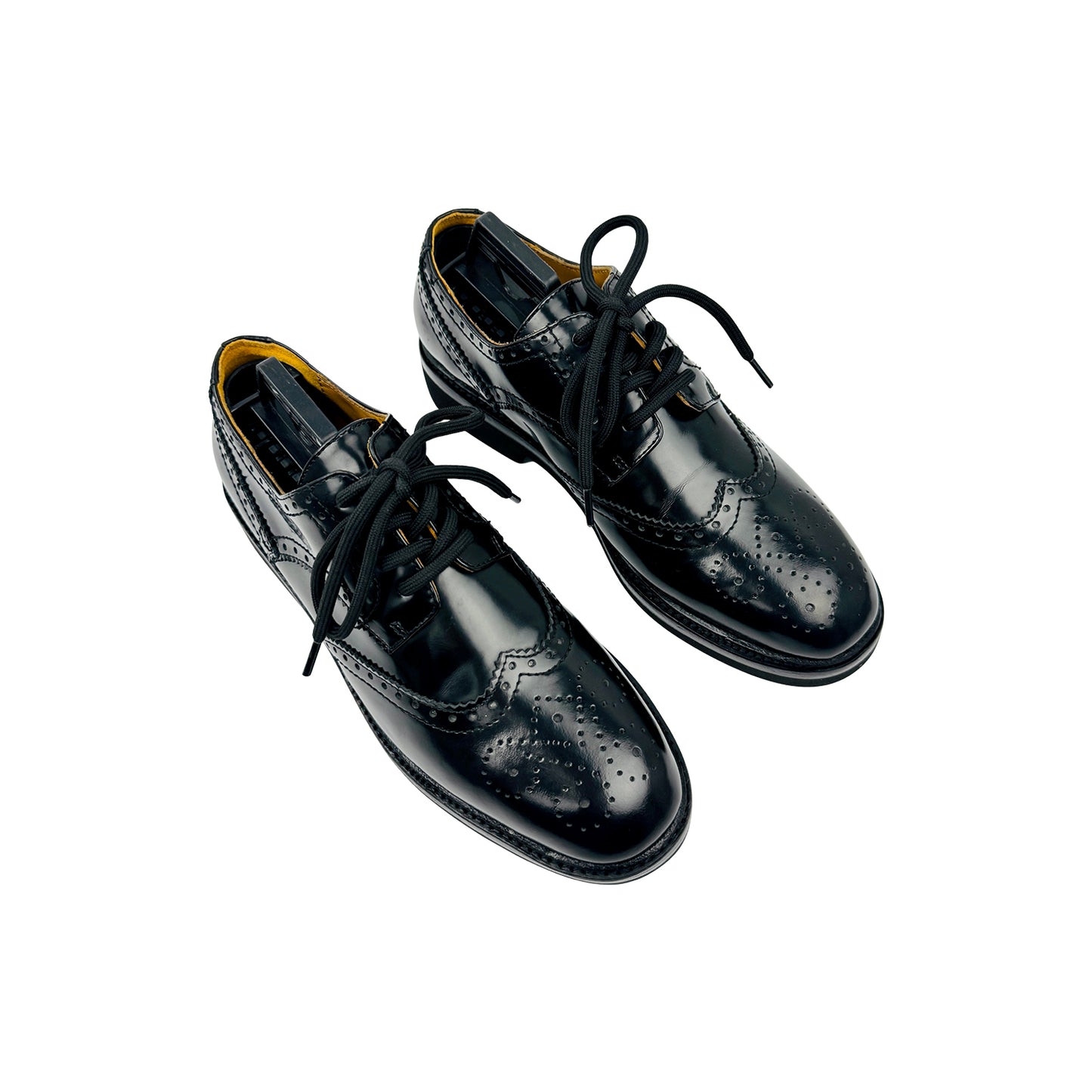 Christian Dior Black Leather Brogue Shoes (Size 36)