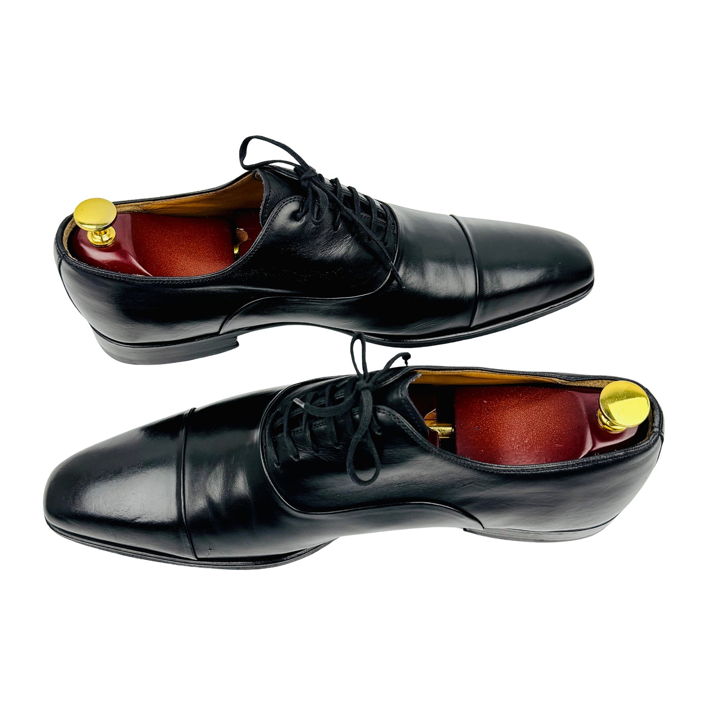 Magnanni Men's Corey Black Oxford shoes (Size 43.5) - 11676
