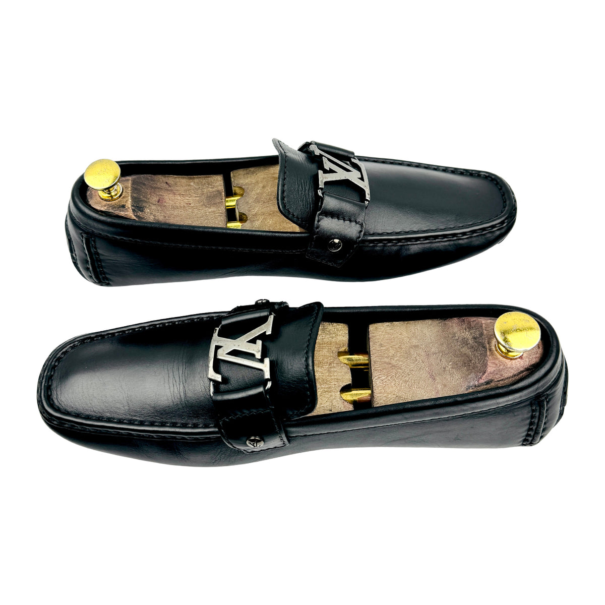 Louis Vuitton Monte Carlo Black Leather Loafers (Size 43)