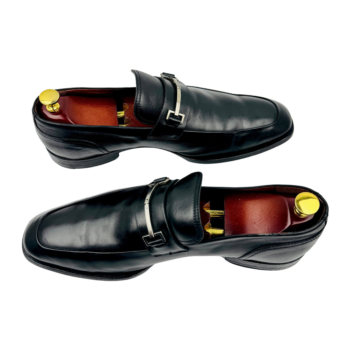 Gucci Men's Black Leather Horsebit Loafers (Size 45/45.5)