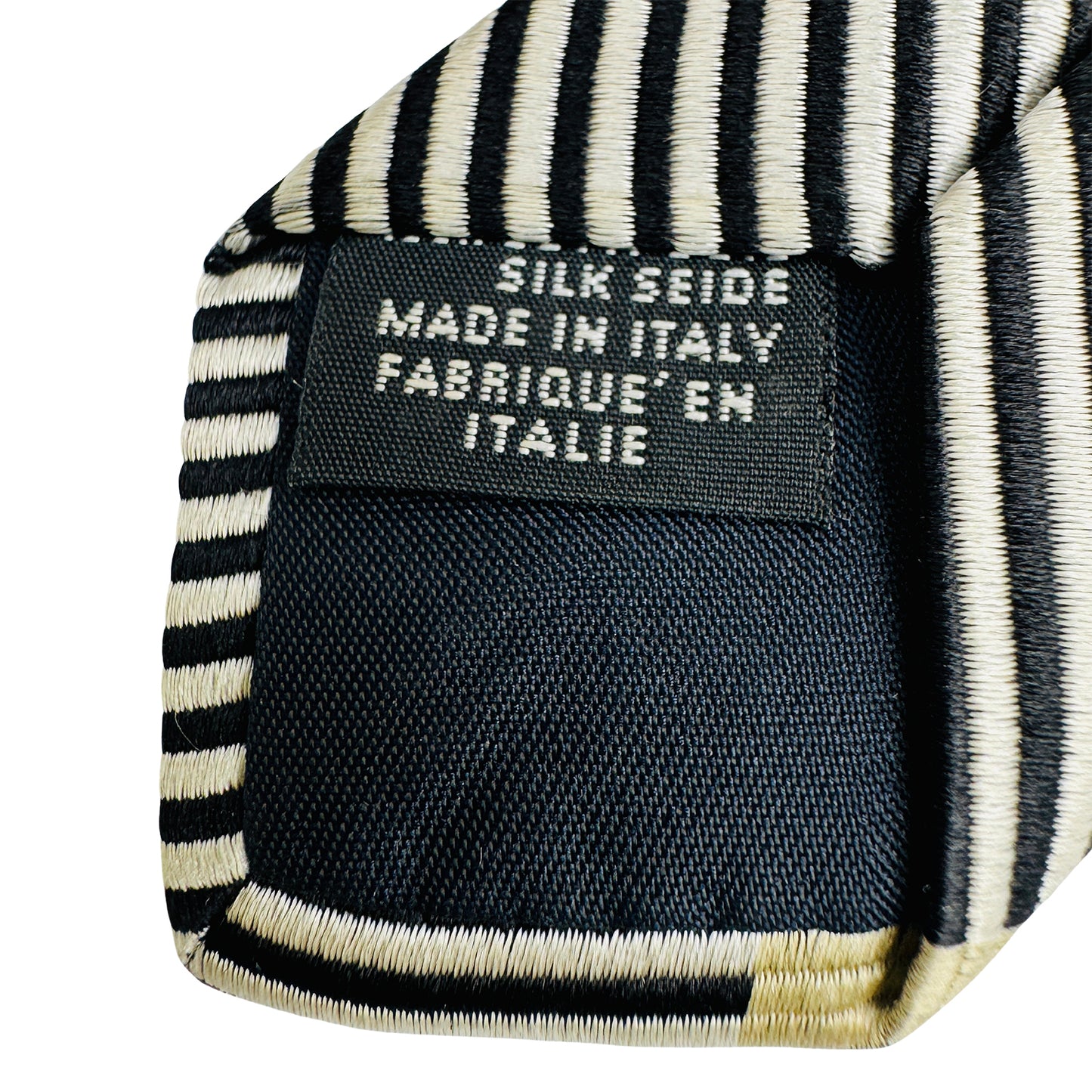 Canali Black 'Diagonal Stripes' Silk Tie (Size Regular)