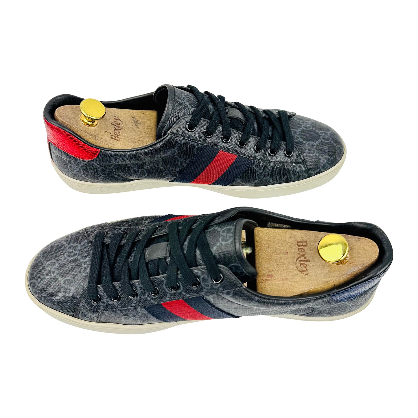 Gucci Men's ACE 'Grey' Sneakers (Size 43/43.5) - 429445