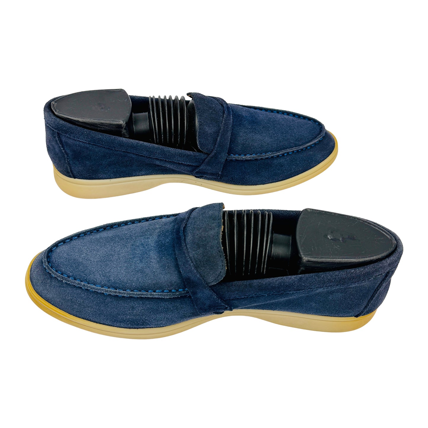 Loro Piana Summer Walk Blue Loafers (Size 38/38.5) - H 18068