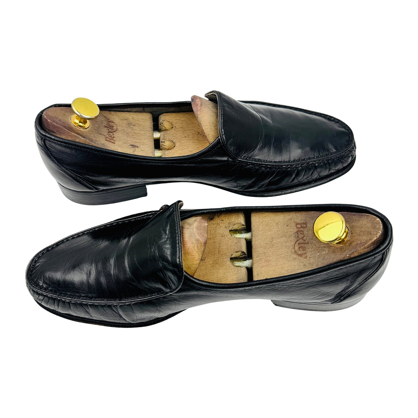 Bally Men's Black Leather Loafers (Size 43)