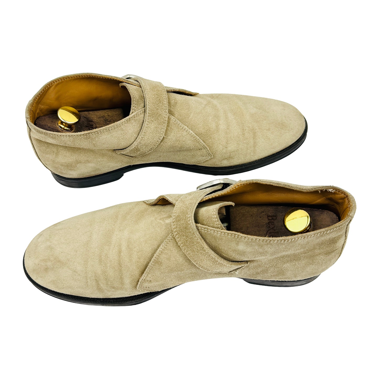 Jimmy Choo Men's Beige Monk Strap Chukka Boots (Size 43/43.5)