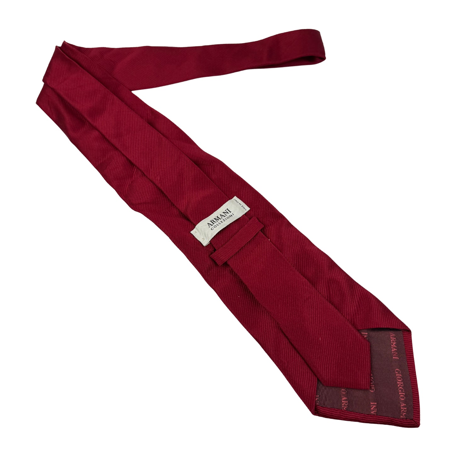 Armani Deep Burgundy Silk Tie (Size Regular)