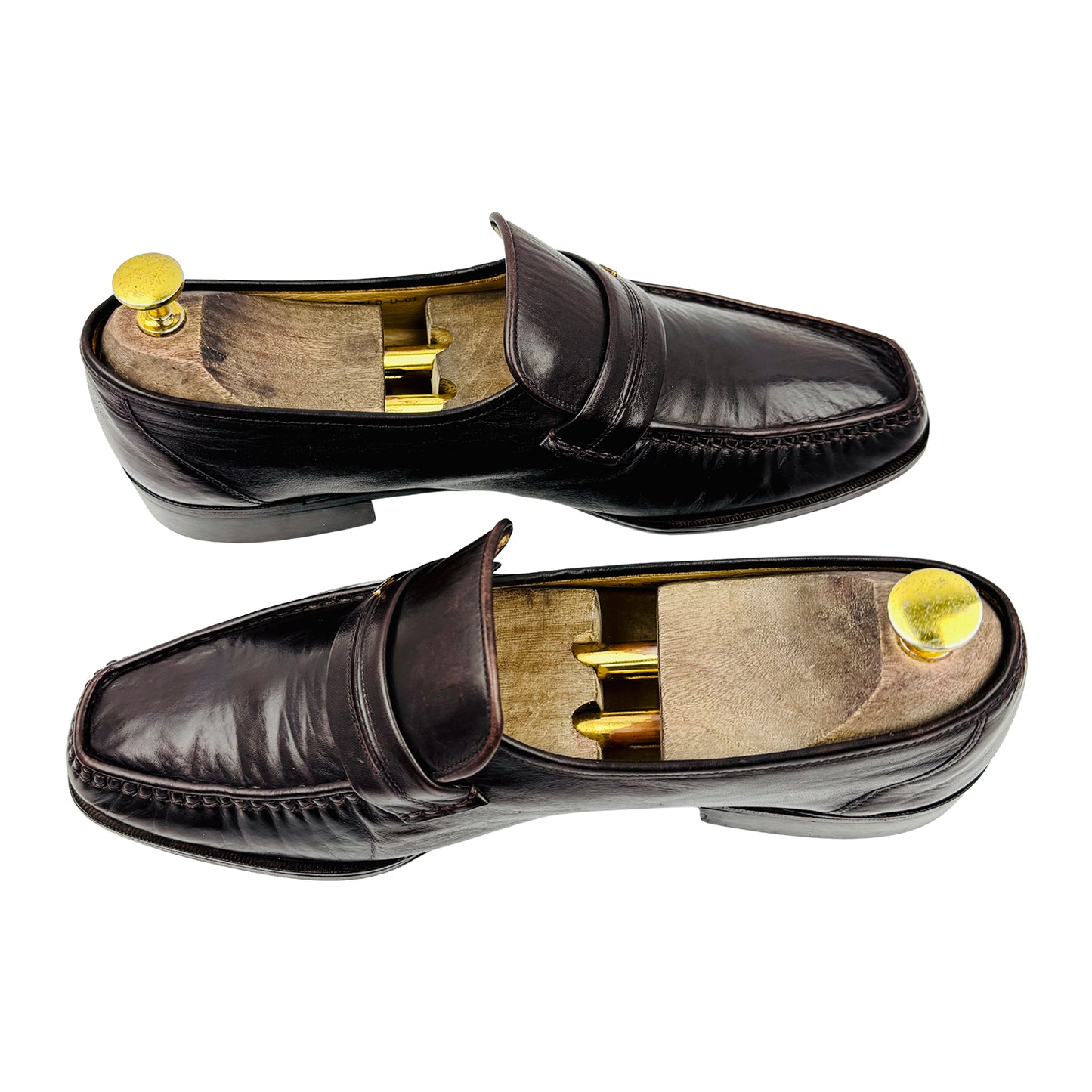 Bally Men's Dark Brown Leather Penny Loafers (Size 43)