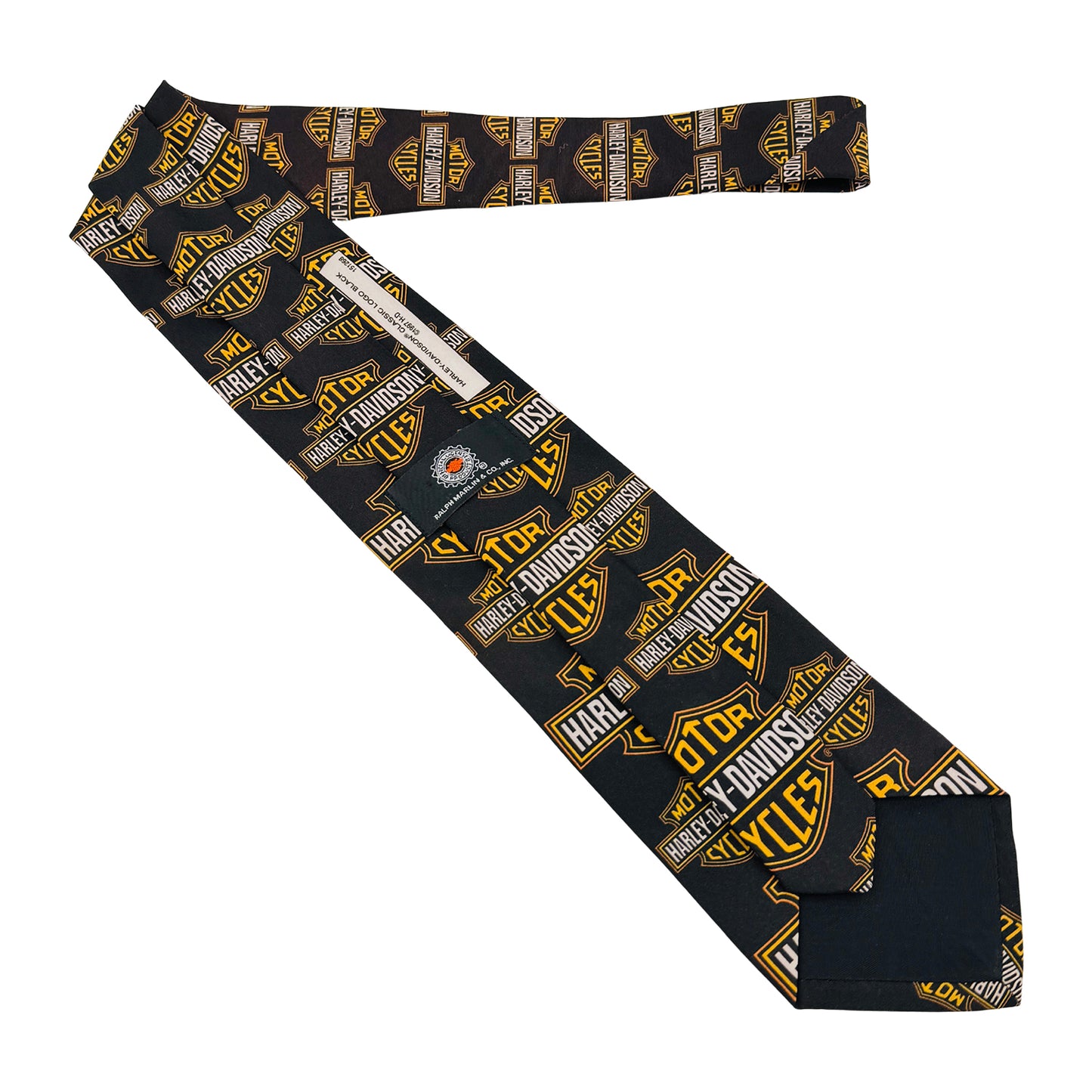 Harley Davidson Dark Chocolate Brown 'Logo Pattern' Tie (Size Regular)