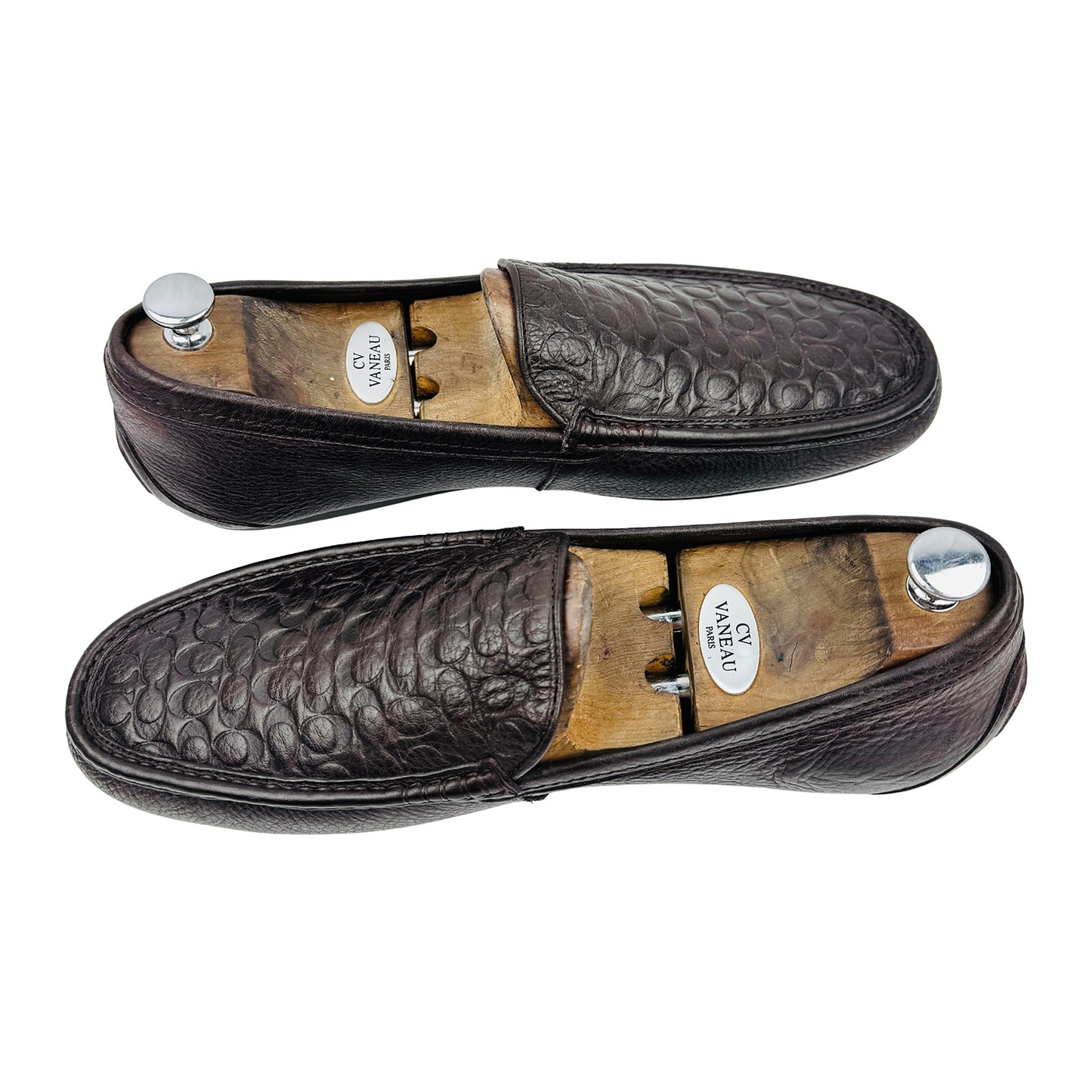 Coach Signature Leather Dark Brown Loafers (Size 44)