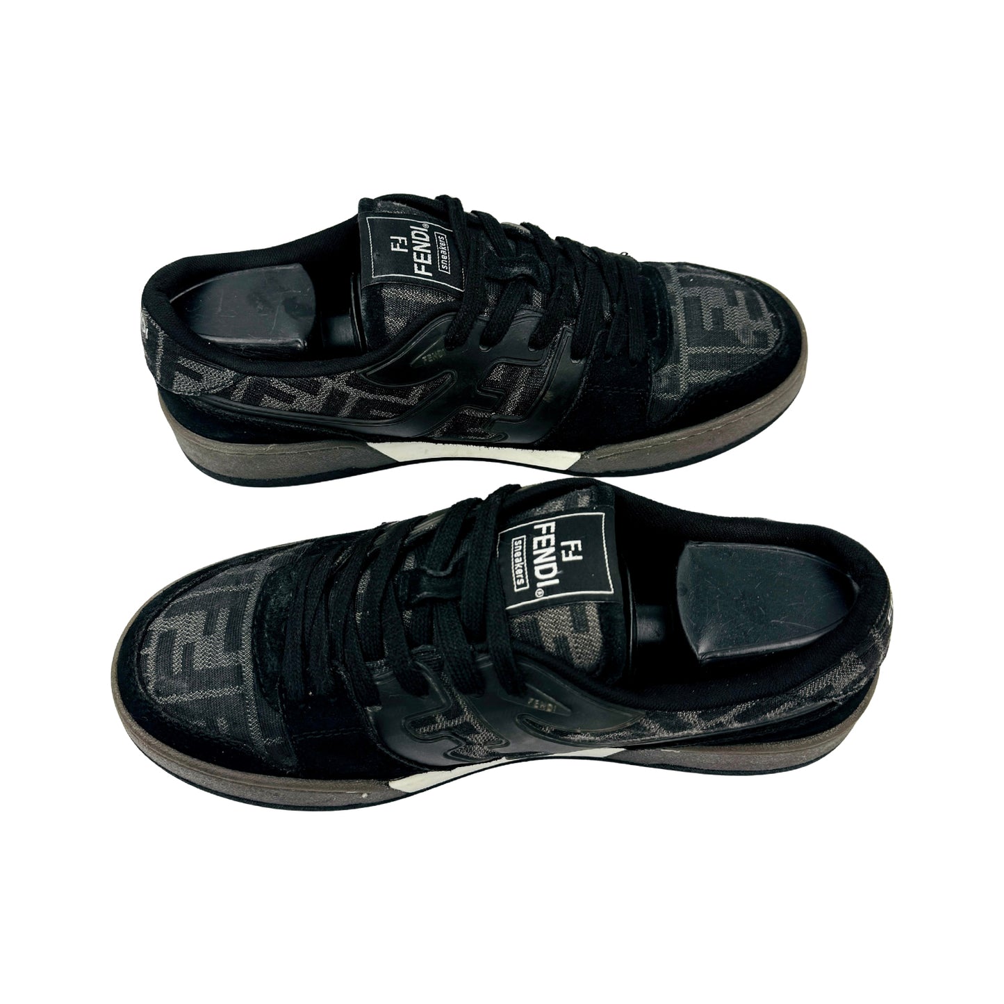 Fendi Match Black Suede Low Top Sneakers (Size 41)